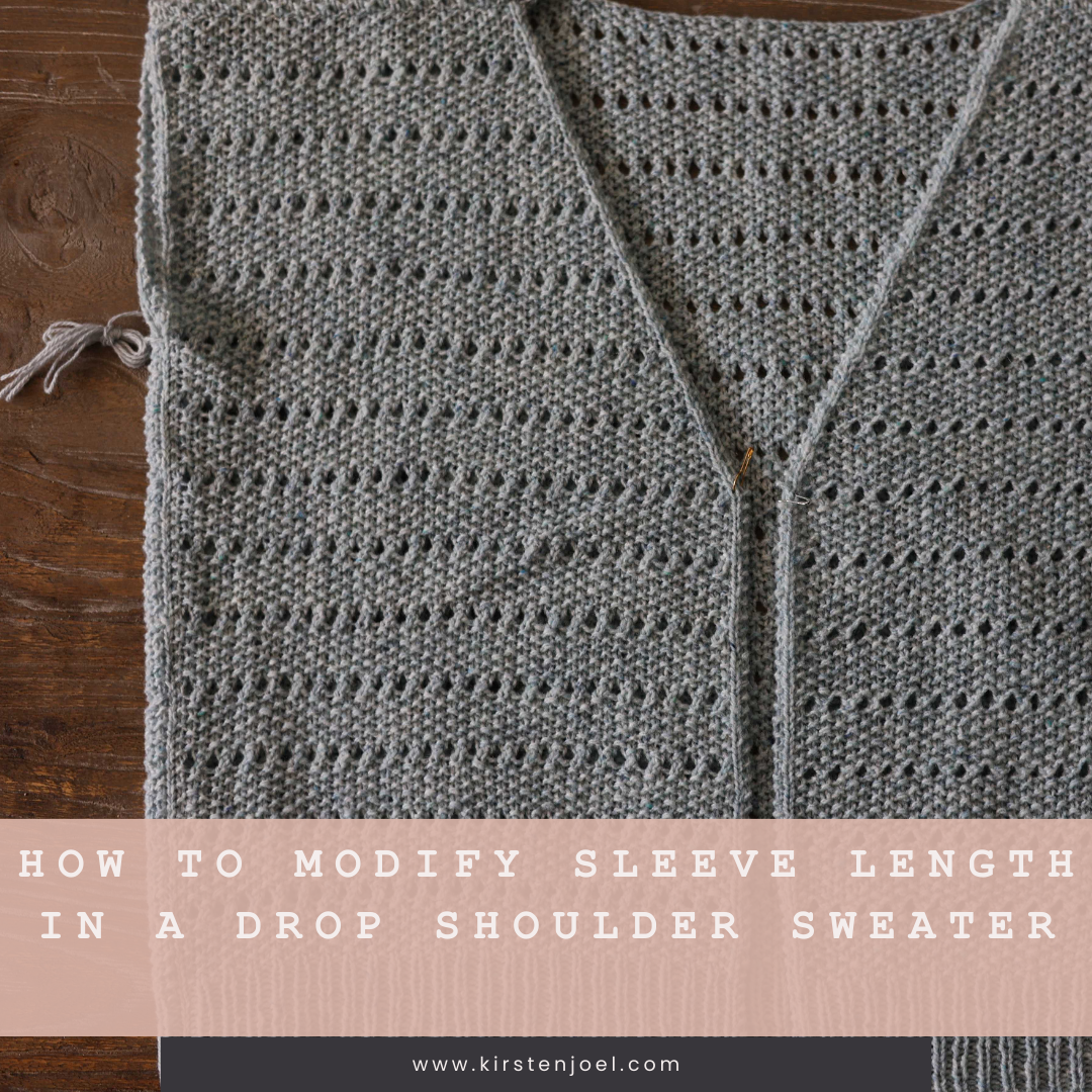 Modified drop shoulder knitting best sale